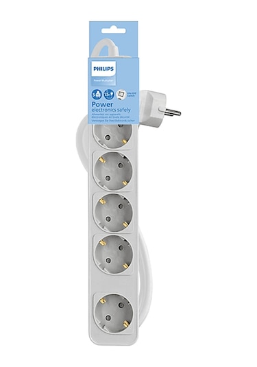 Philips Chp2154w Beyaz Çocuk Korumalı 5'li Priz 1,5m