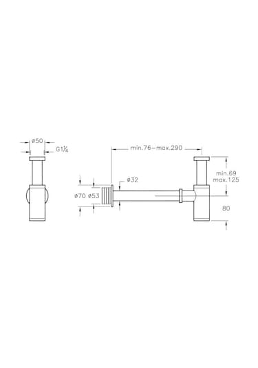 VitrA Lavabo Sifonu T Tipi Altın  A4512323 Altın