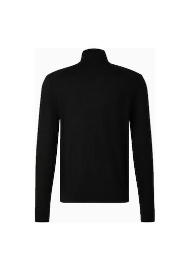 Bogner Oscar Lüks Klasik Stil, Erkek Yün Triko Ceket Siyah