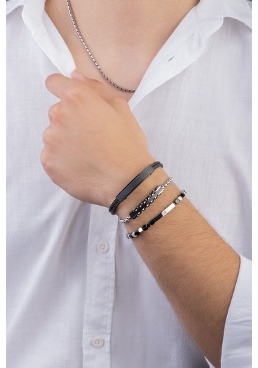 Minimal Stil Erkek Çelik Bileklik