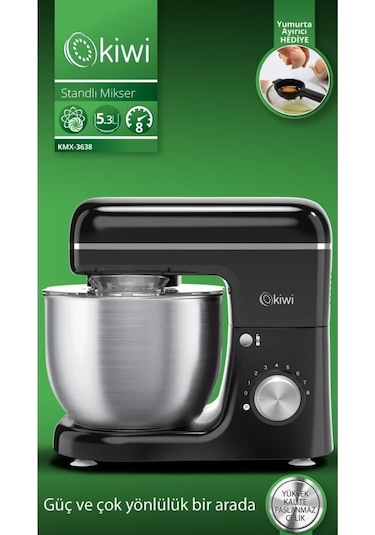 Kiwi Kmx-3638 5.3 L 1300 W Hamur Yoğurma & Stand Mikser Mutfak Şefi