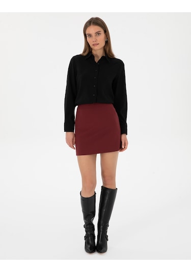 Pierre Cardin Kadın Bordo Etek Dokuma 50318251-vr014 Bordo