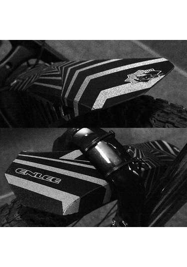 Pazly Dağ Bisikleti Çamurluk Ön Arka 26'' 27.5'' 29'' Drenaj Delikli Yansıtıcı Siyah Aksesuar Siyah