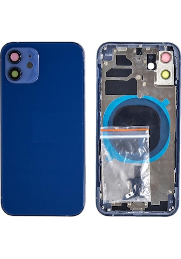 Apple Uyumlu iPhone 12 İle Boş Kasa Mavi