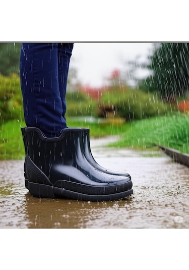 Potin Unisex Yağmur Botu 36-40 Siyah Siyah