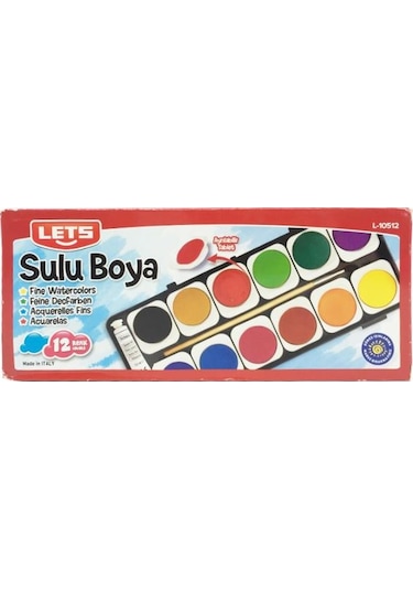 Lets 12 Renk Sulu Boya Ayrılabilir Tablet