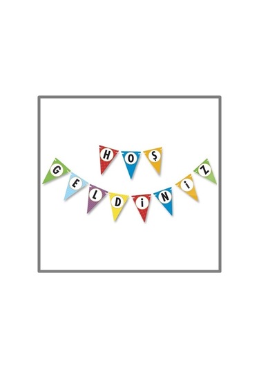 Kikajoy Hoş Geldiniz Üçgen Flama Yazı