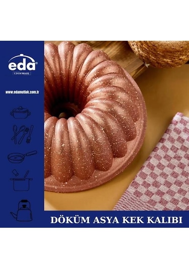 Eda Asya Rose Granit Döküm Kek Kalıbı Zk-934 Rose