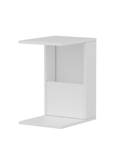 Bono Tekerlekli C Sehpa - Beyaz Beyaz