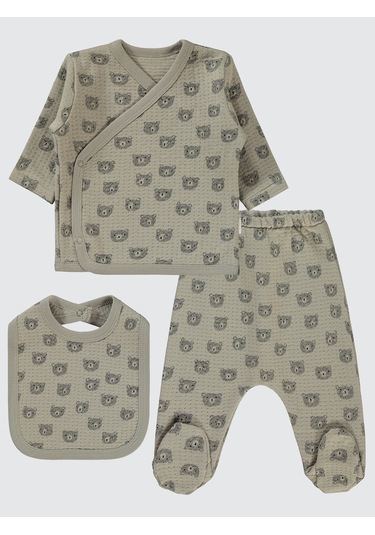 Civil Baby Erkek Bebek Zıbın Takımları 0-1 Ay Vizon Vizon