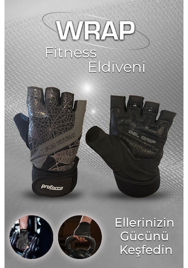 Fitness Body Eldiveni Wrap Siyah