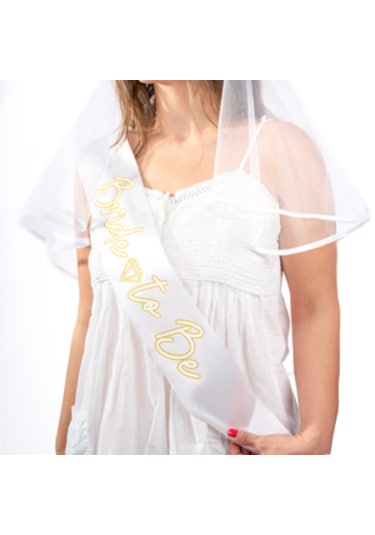 Bride To Be 2 Parça Bekarlığa Veda Gelin Duvak Ve Kuşak Seti