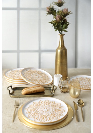 Keramika Topkapı Stackable Servis Tabağı 27 Cm 6 Adet Beyaz