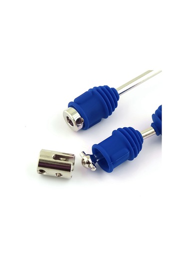 Suofeng Traxxas E-maxx 1/10 Rc Araba İçin Mavi Çelik Orta Mekanizma Vites Shaftı, 2 Adet, Toz Koruyuculu, 5151r Uyumlu, Upgrade Parçası