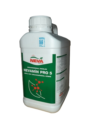 Nevamin Pro5 Npk'lı Sıvı Organomineral Gübre 5 Litre