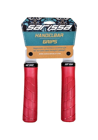 Sarissa Pvc Elcik Ergonomik Destekli Yapı Kolay Kavrama Kaymaz Bisiklet Elciği Kırmızı