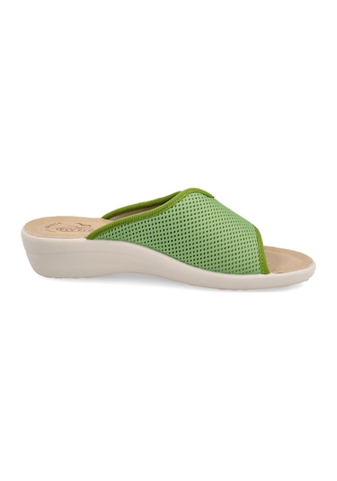Terlik Kadın Diğer T4 429 Fe Fly Flot Cloth Slipper Green Yeşil