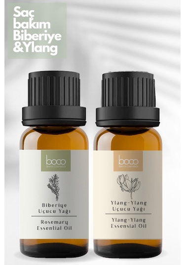 Boco Born In Cosmetics Biberiye + Ylang Ylang %100 Saf Uçucu Yağı 2 x 10 ML