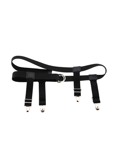 Suntek Erkek Kadın Naylon Ayarlanabilir Koşum Pantolon Askı Siyah