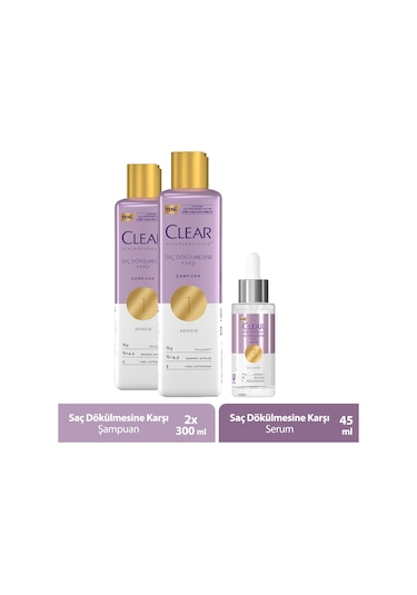 Clear Scalpceuticals Şampuan 2 x 300 ML + Serum 45 ML