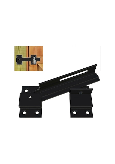 Kilit Delikli Çevirmeli Kapı Mandalı Kilidi, Alüminyum Alaşımlı Ayarlanabilir Kapı Mandalı Ahır Kapısı Kilidi