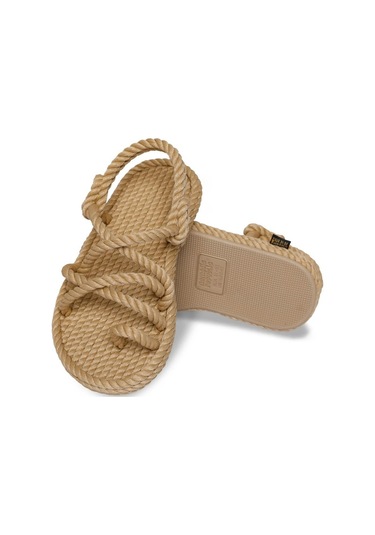 Nomadic Republic Ibiza Kauçuk Tabanlı Çocuk Halat Sandalet - Bej