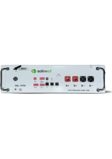 Solinved 51,2 V 100ah Lityum Raf Akü Serilenebilir Sol-5100-hv
