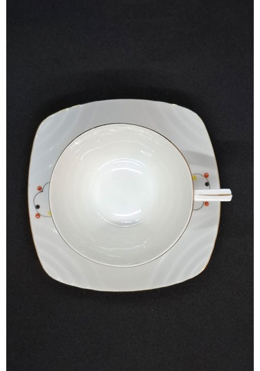 Mz Porzellan Çekolslovak Vintage Çay Fincanı 2 Parça 200 Ml Turuncu