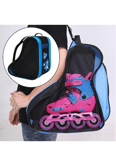 Suntek Çocuklar Için 3 Katmanlı Paten Taşıma Çantası Mavi Mavi