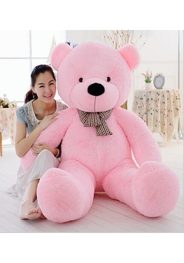 150 Cm Papyonlu Peluş Ayı-Dev Boy. % 100 Yerli - Sevgiliye Özel H Pembe