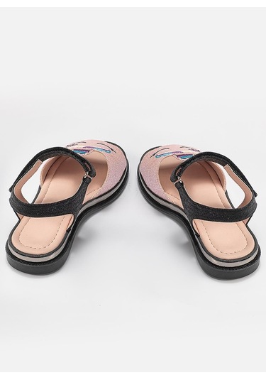 Unicorn Shine 3d Kız Sandalet Pembe - Siyah