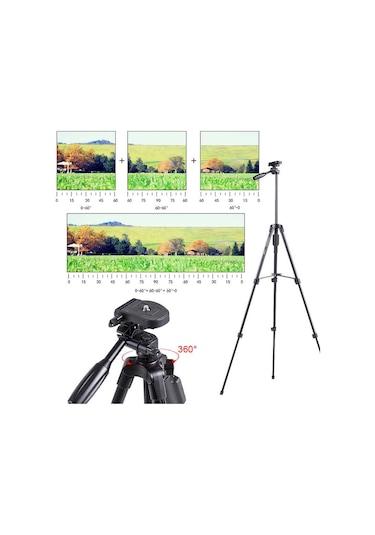 Bluetoothlu Tripod Tam Telefon Tutucu Tripod 43Cm-125Cm 5