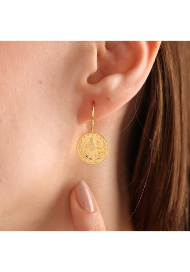 Sembol Gold 14 Ayar Altın Reşat Sallantılı Küpe