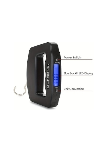 Trendooze Gaojunshop01 Siyah 110 23lb Kapasiteli Dijital El Terazisi - Maksimum Hizmet Siyah