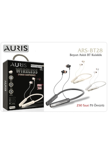 Auris Bt28 250 Saat Lcd Boyun Askılı Bluetooth Kulaklık