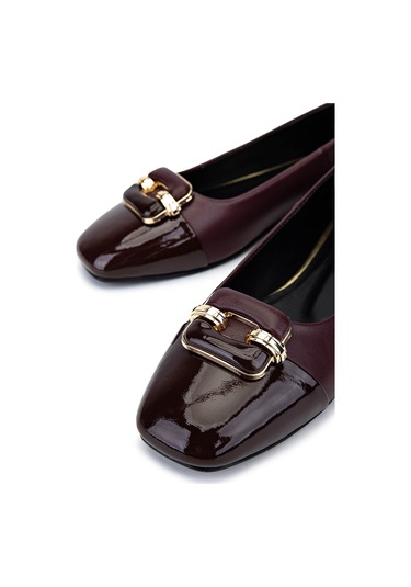 Tamer Tanca Kadın Hakiki Deri Bordo Babet Ayakkabı 1036 8027 Bn Ayk Sk25-26 Brd Dr/brd Rgn Bordo