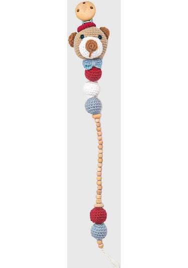 Amigrumi Ayı Emzik Askısı Çok Renkli