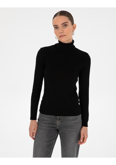 Pierre Cardin Kadın Siyah Kazak /triko 50315747-vr046 Siyah