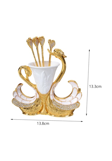 Homyl Kuğu Tabanı Tutucu Tatlı Kaşığı Organizatör Kahve