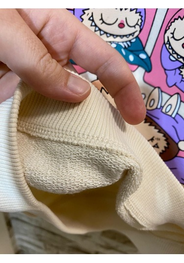 Aysbebe Labubu Baskılı Sweat Kız Çocuk Krem 2254