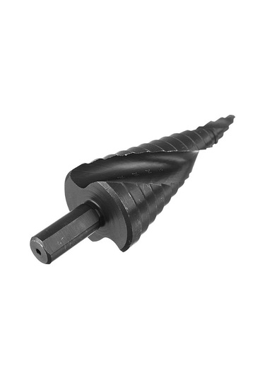 Moveevo Siyah Üçgen Saplı Spiral Yivli Merdiven Matkap Ucu Seti 4-20mm , Nitrür Siyah, Çelik Çeliği, Hafif Kullanım, Çok Amaçlı, Opp Poşetli 3 Adet