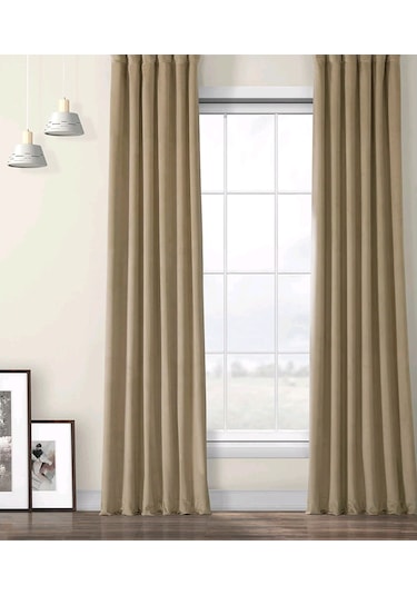 Evdepo Home Deniz Soft Pileli Fon Perde Koyu Bej