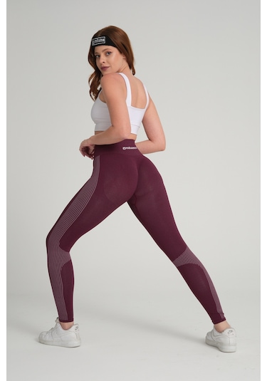 Wind Serisi Mürdüm Kalçası Büzgülü Push Up Tayt