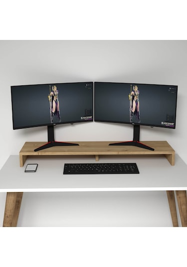Emkawood Carry90 Monitör Yükseltici Saunbar Standı