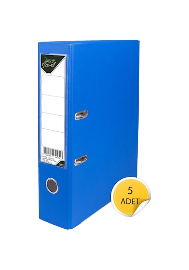 Gen-of Plastik Klasör Geniş Mavi 5 'Li