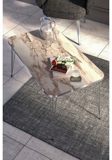 Orta Sehpa Kare Gümüş Efes Tel