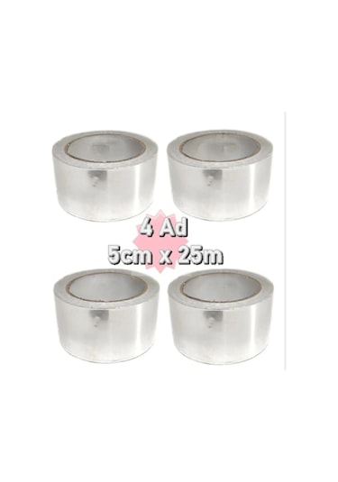 Alüminyum Folyo 5cmx25m 4 Adet Yanmaz Folyo 50mm