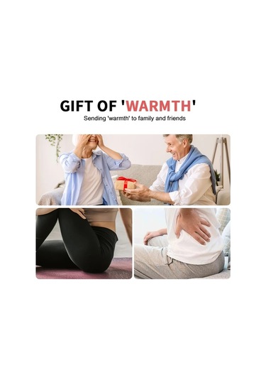 Willowhaven 1 Adet Isıtmalı Titreşimli Masaj Kalça Pedi 3 Sıcaklık Ayarlı Taşınabilir Şarjlı Hediye Siyah