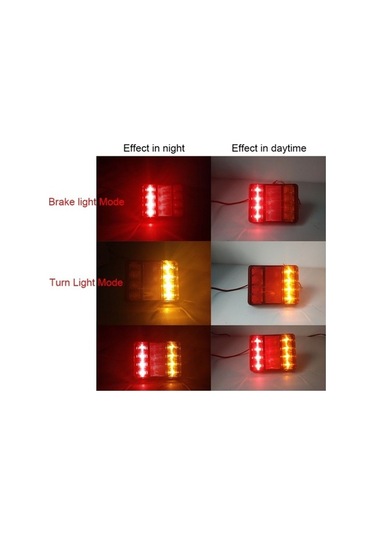 Novahub 2 Adet Cnsunny Işık Dc 12v Araba Kamyon Römork Karavanlar Led Arka Kuyruk Uyarı Fren Lambaları, Küçük Boyutlu