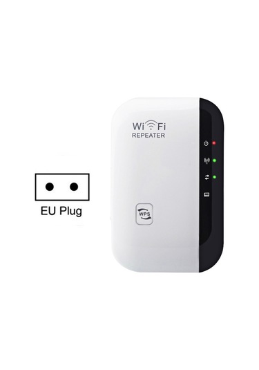 Hombey Beyaz 300mbps Wi-fi Extender, Kablosuz Sinyal Arttırıcı, Ağ Kapsamını Genişletir, Ev/ofis İçin, Wps Düğmesi, Ethernet Portu, Avrupa Standartı